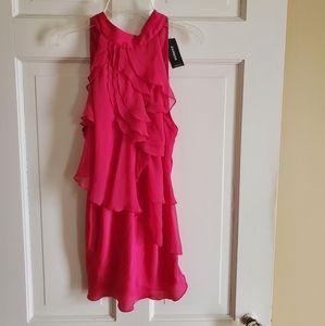 Express Hot Pink Ruffle Top
